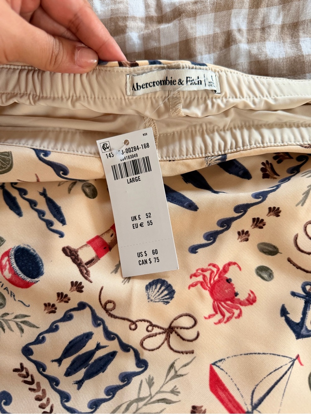 Abercrombie & Fitch Beige Nautical Print mini skirt